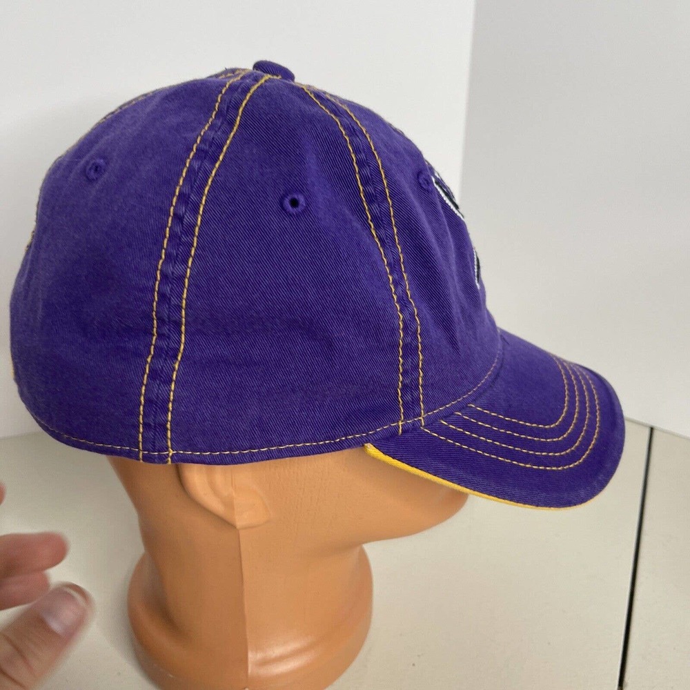 NFL Reebok Minnesota Vikings Reebok Purple Yellow Stitch Hat Cap Authentic - Picture 8 of 12